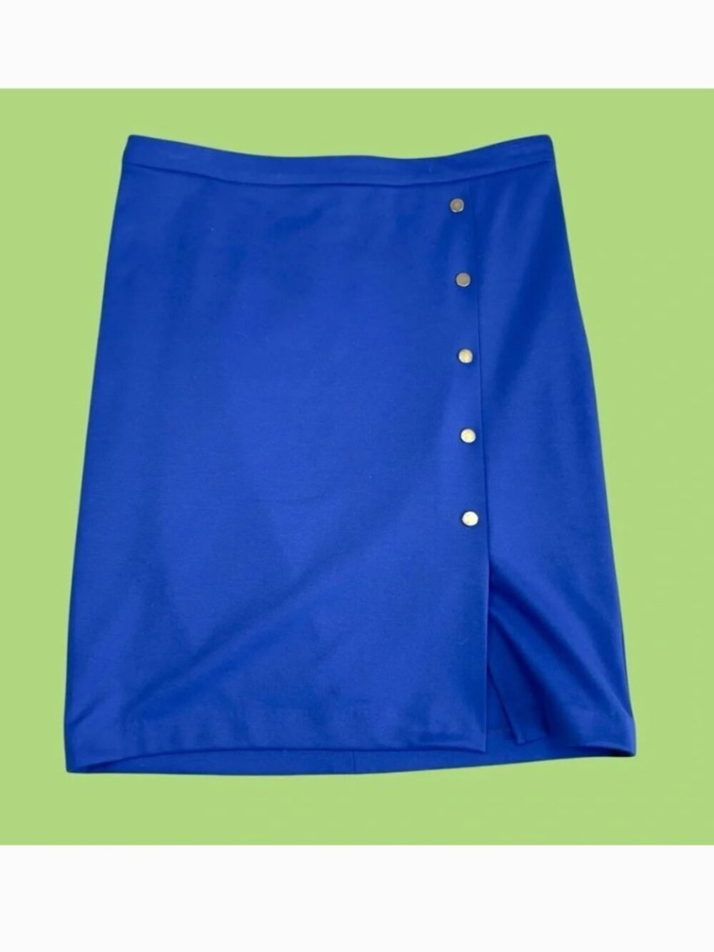 The Limited blue button pencil skirt 8 NWT